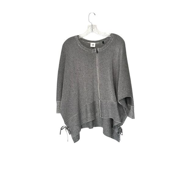 Cabi Black White Office Work Career Cupid’s Cardigan Sweater Blazer Large - Picture 1 of 12